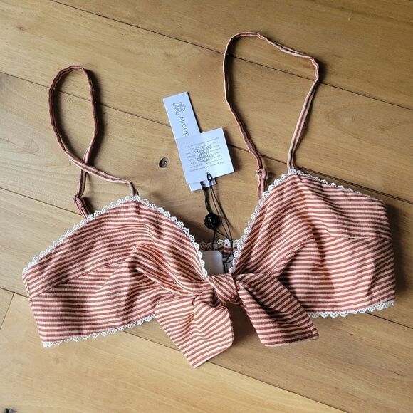 MIGUELINA Top bra crop bow size L - Picture 3 of 10